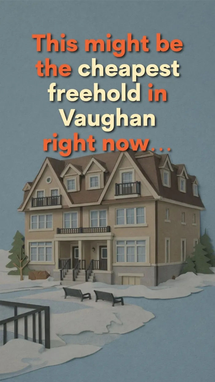 This might be the cheapest freehold in Vaughan...