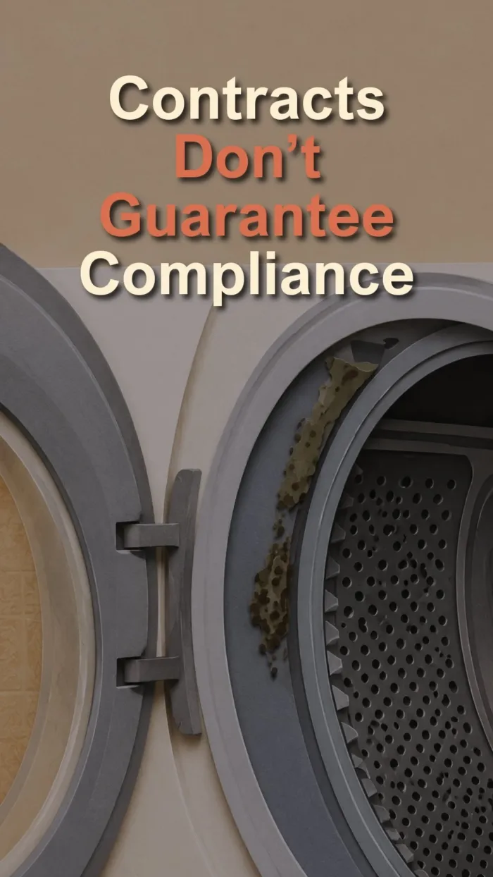 We added a clause into the contract requiring...