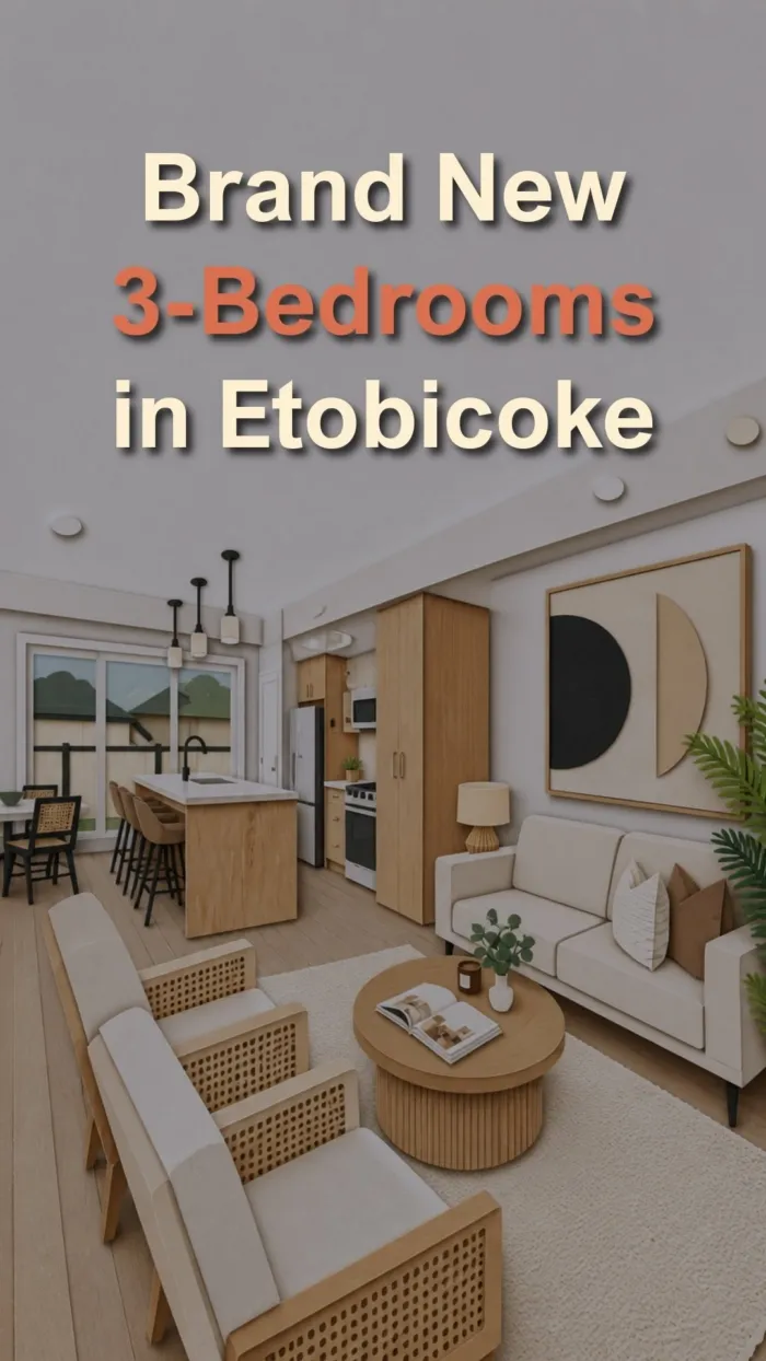 3-bedroom units in Etobicoke starting around $3,500. Brand...